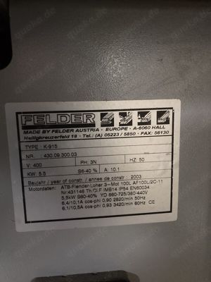 Formatkreissäge Felder K915 Bild 3