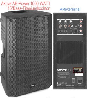 Aktive 1000WATT Speaker Box, PA-DJ-Events