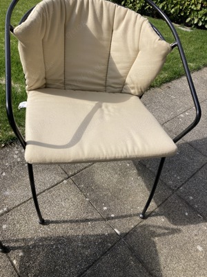 2 Gartenstühle hochwertig aus anthrazitfarbenen Metall (wetterfest) Bild 3