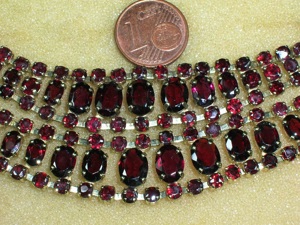 Set: Collier + Armband mit Granat 250   6K Norm-Gold Bild 4