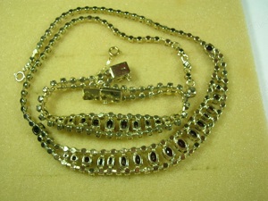 Set: Collier + Armband mit Granat 250   6K Norm-Gold Bild 6