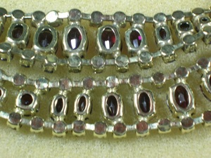 Set: Collier + Armband mit Granat 250   6K Norm-Gold Bild 7