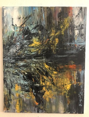 Acrylgemälde Abstrakt auf Leinwand Unikat 70x90 (VHS)