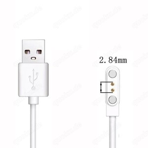 Mehrere neue 2-Pin Universal USB Daten Ladekabel Magnetisches für Smart Watch 2,84 mm weiß