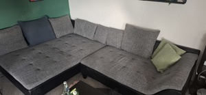 Grosses Sofa grau meliert 