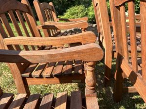 Runder Tisch & 6 Stühle Barlow Tyrie Teak Drummond Waveney Garpa Auflagen Bild 6