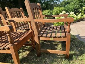 Runder Tisch & 6 Stühle Barlow Tyrie Teak Drummond Waveney Garpa Auflagen Bild 7