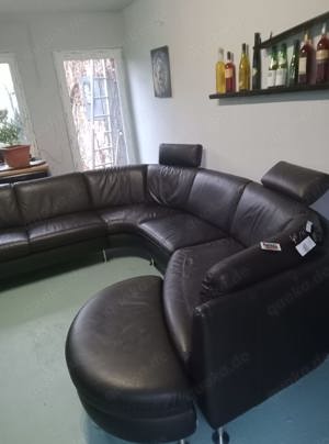 Ledercouch, Couch, Sofa, Eckcouch, Wohnlandschaft 