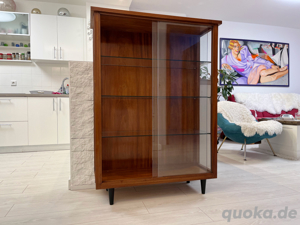 vitrine Mid Century Nussbaum vintage danish design 60er schrank kommode sideboard holz