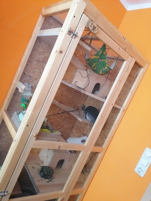 Chinchilla Holzkäfig Voliere 89 cm breit, 57 cm tief, 180 cm hoch