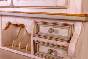 Voglauer Vitrinenschrank Sekretär Bauernschrank Altweiß  Bild 6