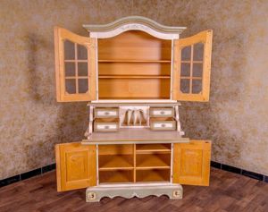 Voglauer Vitrinenschrank Sekretär Bauernschrank Altweiß  Bild 2