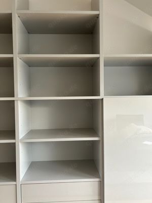 Interlübke Regalwand Studimo Lack Platin 440,8 x 44,6 x 256,2 - 148,3 cm