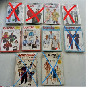Schnittmuster BURDA Herrenschnitte - pro Schnitt 3 EURO