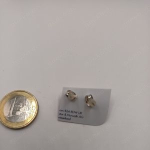 Modeschmuck Ohrringe Ohrstecker Silberfarbe Perlen Bild 2