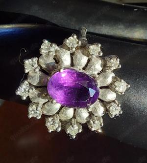 Goldring WG 585, Handarbeit, besetzt m. 1 farbintensiven Amethyst u. Brillanten Bild 2