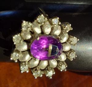 Goldring WG 585, Handarbeit, besetzt m. 1 farbintensiven Amethyst u. Brillanten Bild 3
