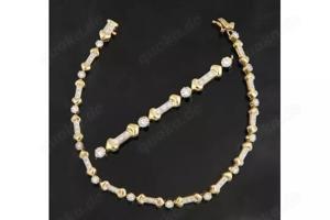 Diamant Gold Armband 750 GG, besetzt mit vielen hochwertigen Brillanten in WG.
