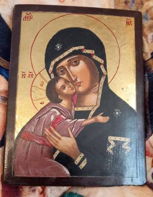 The virgin And Child kleine Ikone Mutter Gottes mit Kind !!! 