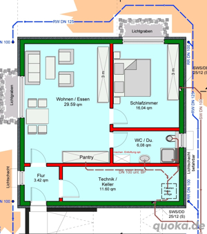 Zwei Zimmer Wohnung in 69242 Rettigheim zu vermieten.