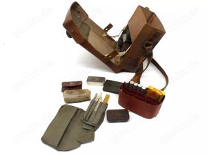 WK.II Wehrmacht Sanitäter Leder Tasche 1941 mit Inhalt