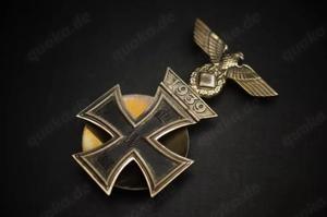 Eisernes Kreuz mit Spange, Eisenkern magnetisch, evtl. Silber, 1914 WK1 EK1