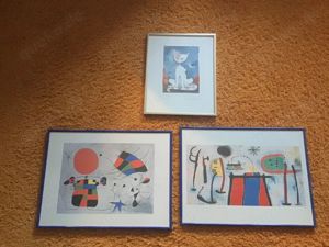 3 Bilder mit Rahmen - Rosina Wachtmeister und Miro