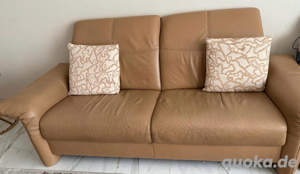 3+2+1 Wohnzimmer-Couch Echtleder von Segmüller