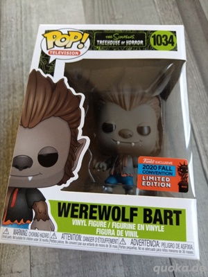 Funko Pop 1034 Werewolf Bart The Simpsons 2020 Limited Edition