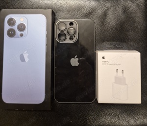 Apple iPhone 13 Pro - 128GB - Sierra Blue, inkl. Adapter und Cover, Ohne Simlock, Dual-SIM