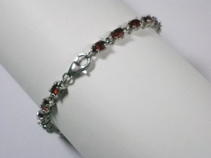 NEU: Armband 925 Silber mit Granat Bild 2