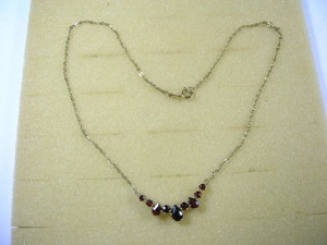 Collier - Kette 333 Gold mit Granat