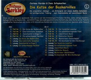 Für 0,00   ins Osternest  Hörbuch-Doppel-CD. "Professor Berkley: Teil 1 =Die Katze von Baskerville"  Bild 2