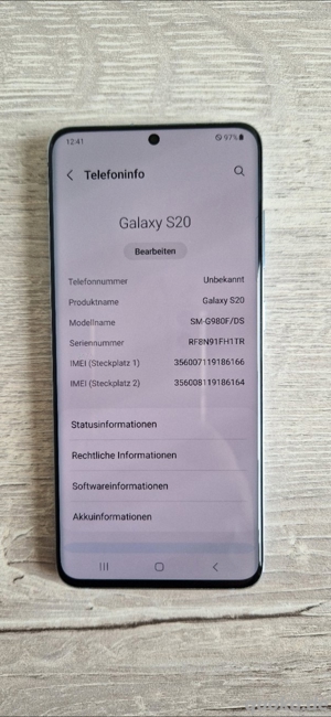 Samsung Galaxy S20 SM-G980F DS - 128GB - Cloud Blue (Ohne Simlock) (Dual-SIM) Bild 6