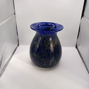 Glasvase Vase - 12cm hoch 9cm Öffnung - blau