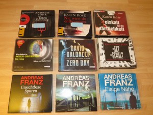 9x Hörbücher CD Krimi Thriller Baldacci Franz Grisham Rose