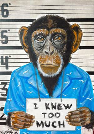  Philosoph  Acrylgemälde 60 x 42 cm), Pappel-Sperrholz, Grundierung, Lack