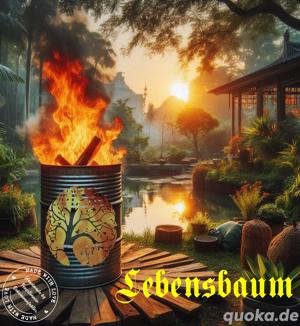 Feuertonne Lebensbaum Handmade Unikat Fass Korb 