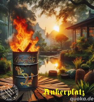 Feuertonne Handmade Unikat Fass 200 Liter Ankerplatz 