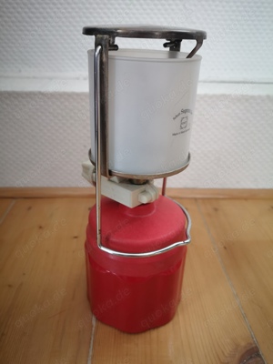 Camping Gaslaterne Gaslampe mit Piezo Zündung und Suprax Glas