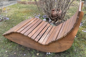 Massivholz Schaukelliege Bild 2