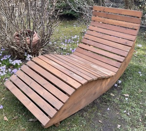 Massivholz Schaukelliege Bild 3