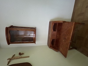 Antiquitäten Kommode Sekretär mit Oberschrank Bild 2