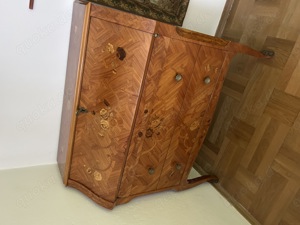 Antiquitäten Kommode Sekretär mit Oberschrank Bild 6