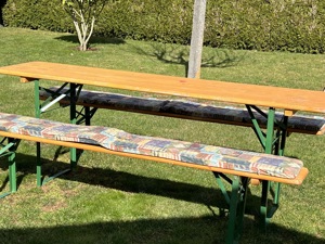 Biertischgarnitur mit Sitzauflagen