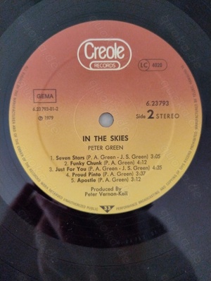 Peter Green--In The Skies, Vinyl-LP, P1979, Gatefold, GER Bild 5