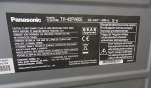 Fernseher - Panasonic TH - 42PV60E, gebraucht, guter Zustand Bild 3