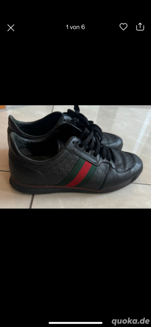 gucci Leder Sneaker mit GG gravierung gr. 43 