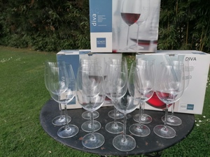 24 neuwertige Bordeauxpokale, Rotweingläser Schott Zwiesel Serie Diva 768 ml