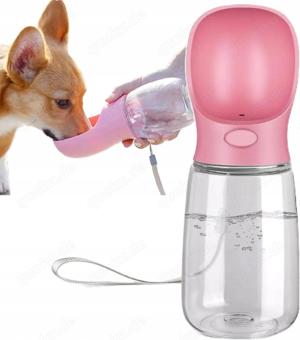 Reise-Trinkflasche für Hunde   Trinkspender   Trinknapf   Wasserflasche   Rosa   Für Unterwegs